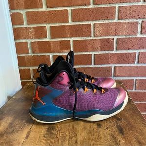 Air Jordan Super Fly 3 Mens 684933-625 Fusion Pink Tropic Teal Sz 10.5 Fly3 2014